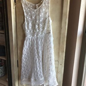 Free People White Knit Spring Dress Small